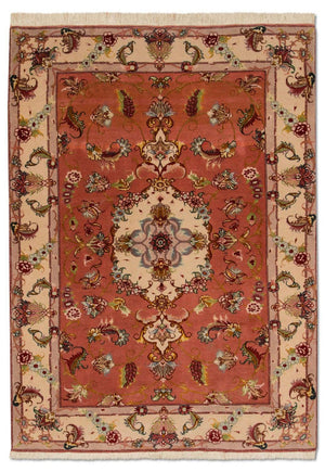 Perzisch tapijt - Tabriz - Royal - 147 x 104 cm - terracotta