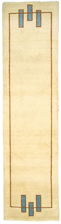 Loper Gabbeh tapijt - Indus - 298 x 80 cm - beige