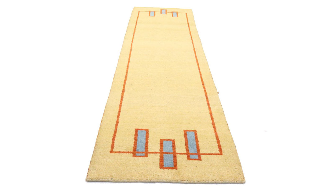 Loper Gabbeh tapijt - Indus - 294 x 80 cm - beige