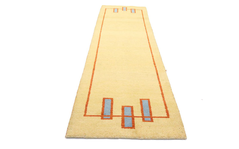 Loper Gabbeh tapijt - Indus - 294 x 80 cm - beige