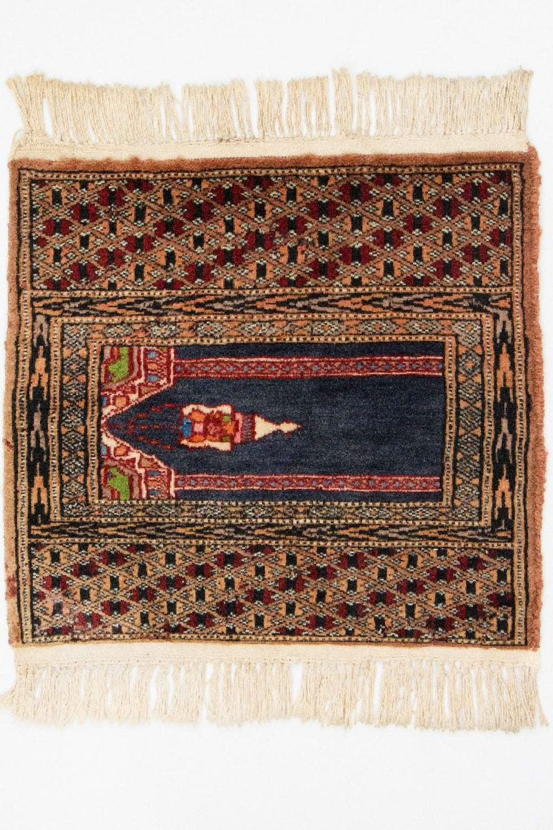 Afghaans tapijt - Bukhara vierkant  - 47 x 44 cm - blauw