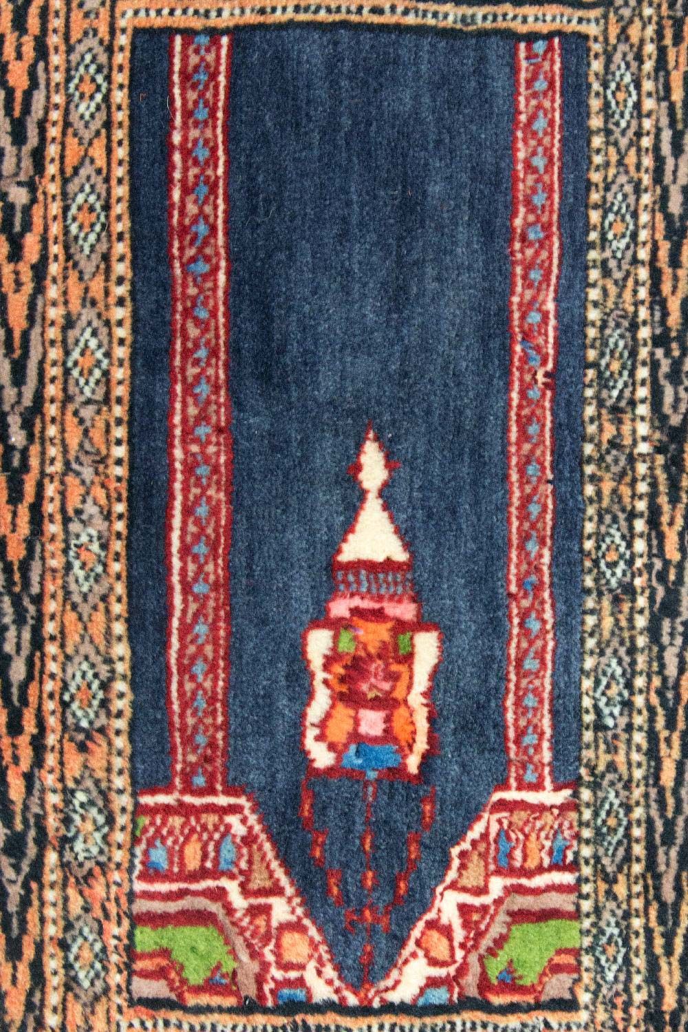 Afghaans tapijt - Bukhara vierkant  - 47 x 44 cm - blauw