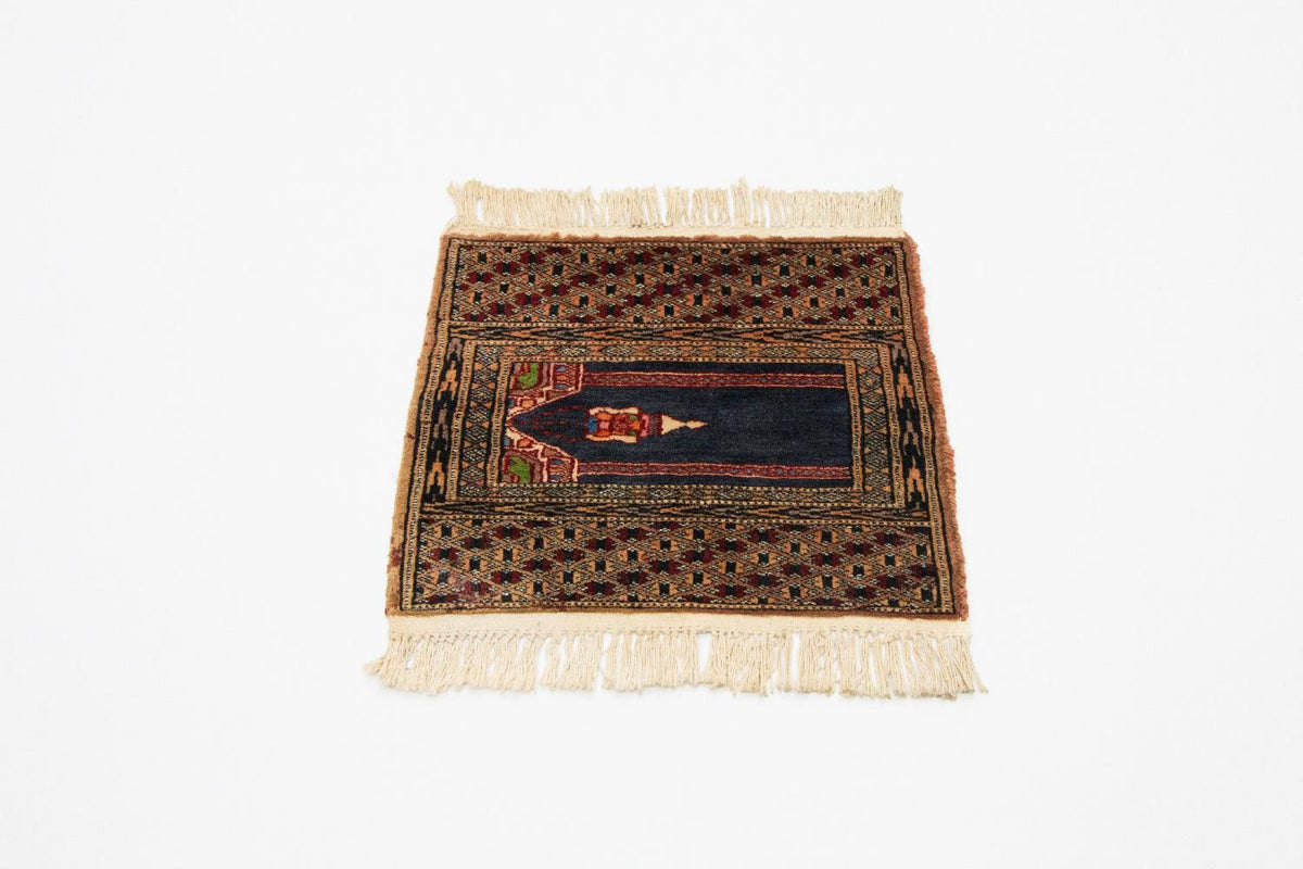 Afghaans tapijt - Bukhara vierkant  - 47 x 44 cm - blauw