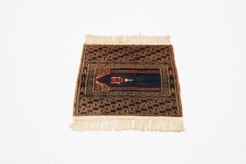 Afghaans tapijt - Bukhara vierkant  - 47 x 44 cm - blauw