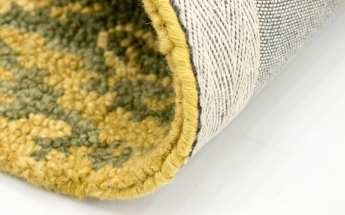 Wollen tapijt - 243 x 152 cm - geel