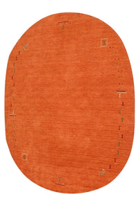 Gabbeh tapijt - Indus rond  - 200 x 200 cm - oranje