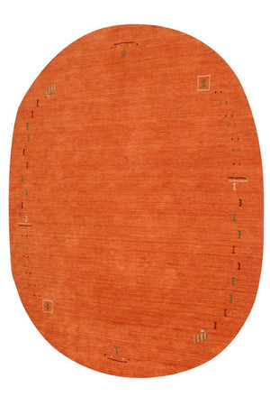 Gabbeh tapijt - Indus rond  - 200 x 200 cm - oranje