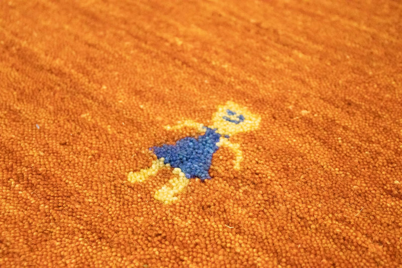 Gabbeh tapijt - Indus vierkant  - 250 x 250 cm - oranje