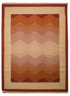 Kelim tapijt - Trendy - 200 x 140 cm - oranje