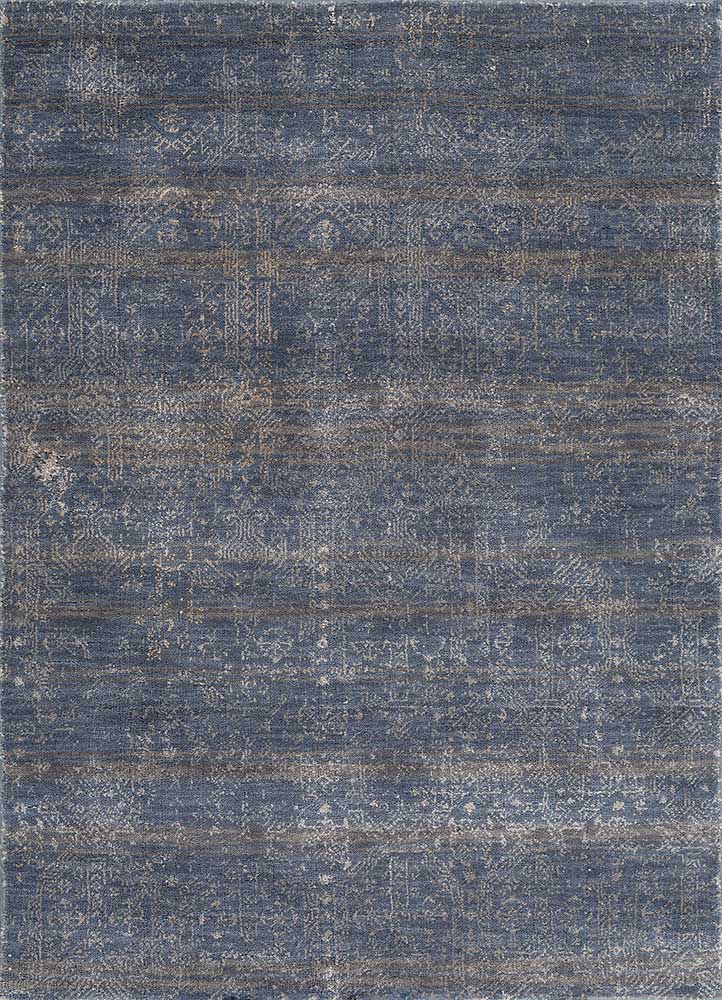 Wollen tapijt - 150 x 90 cm - donkerblauw