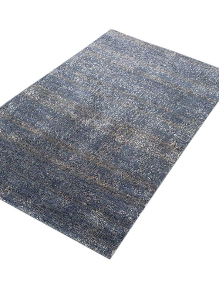 Wollen tapijt - 150 x 90 cm - donkerblauw