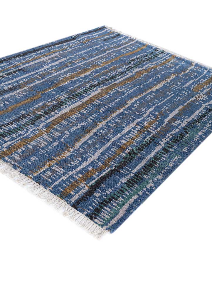 Wollen tapijt - 180 x 135 cm - blauw
