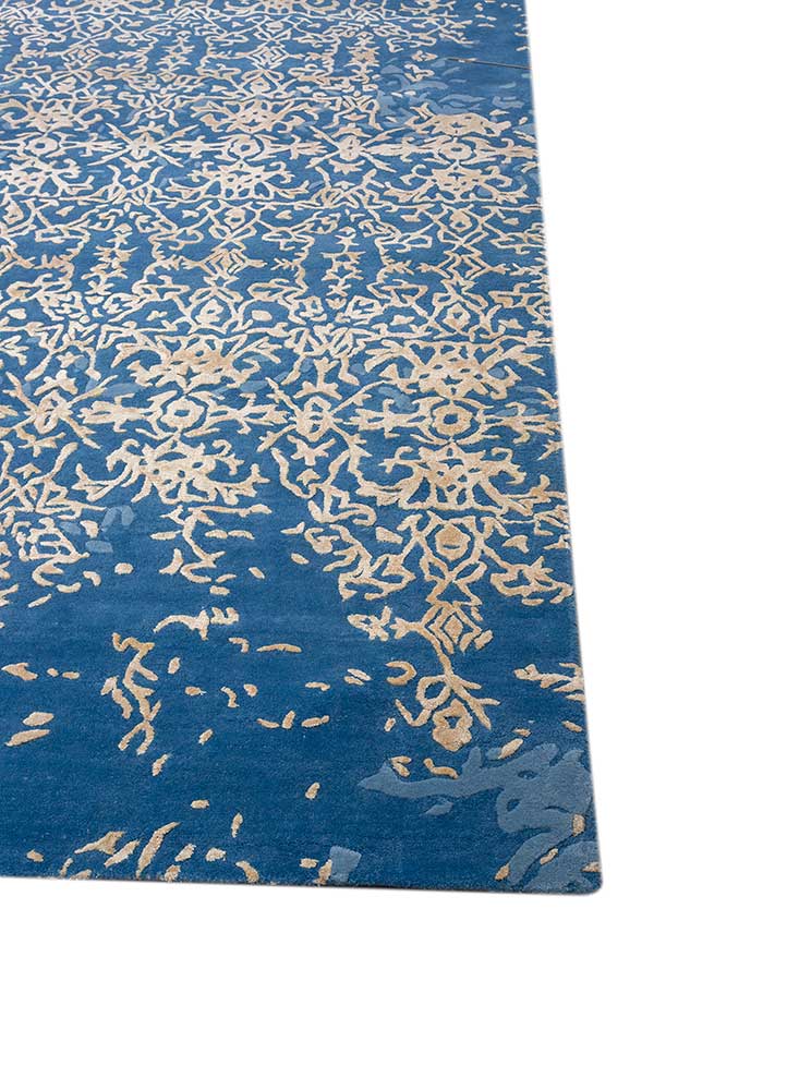 Wollen tapijt - 465 x 375 cm - blauw