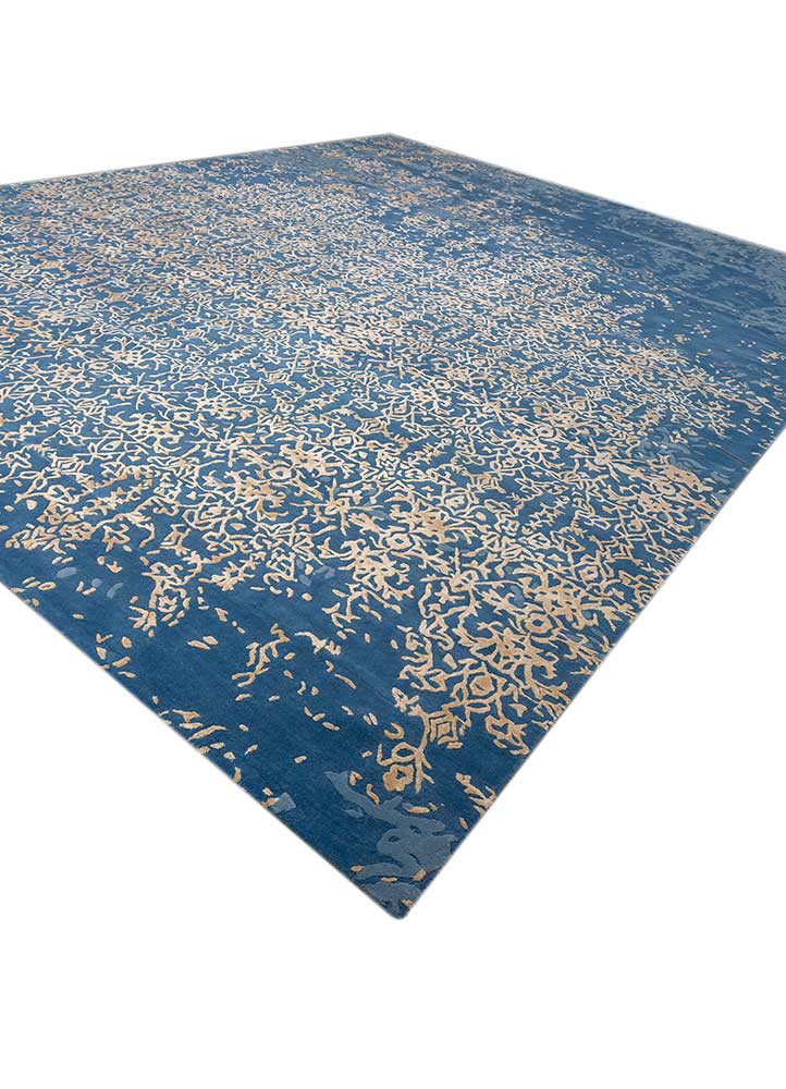 Wollen tapijt - 465 x 375 cm - blauw