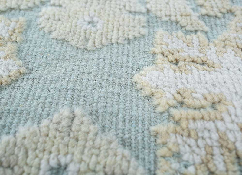 Wollen tapijt - 345 x 300 cm - blauw