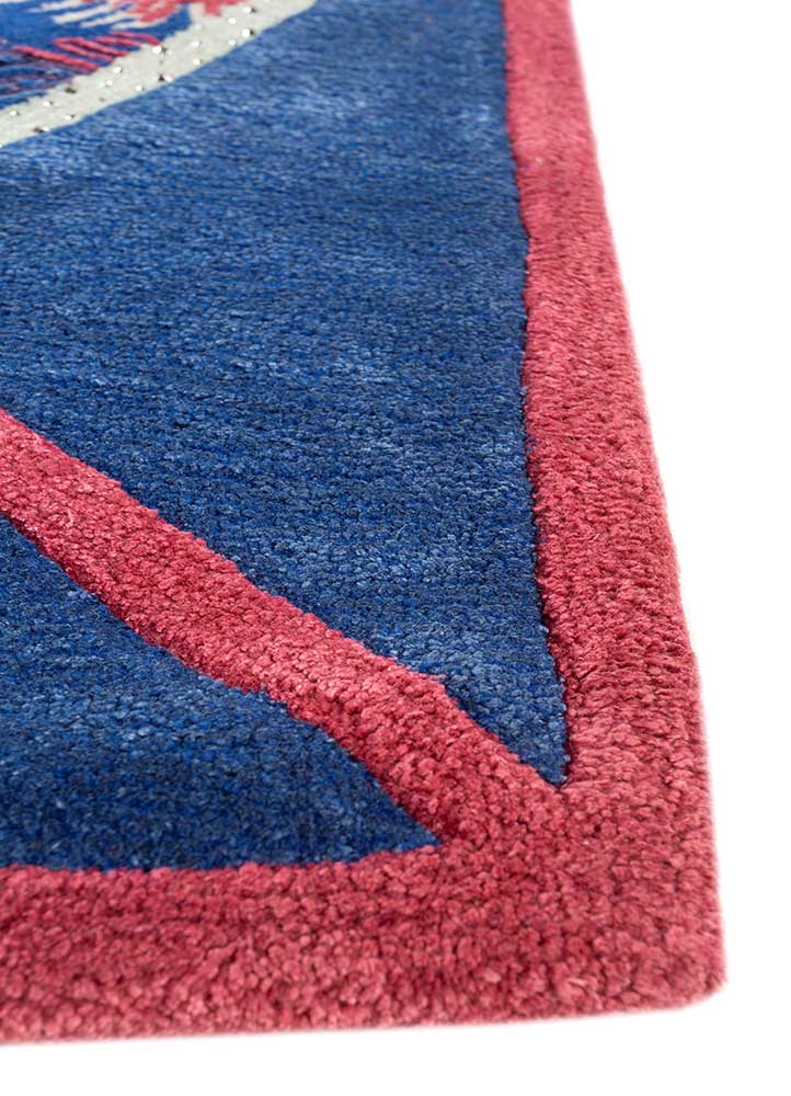 Wollen tapijt - 240 x 120 cm - blauw