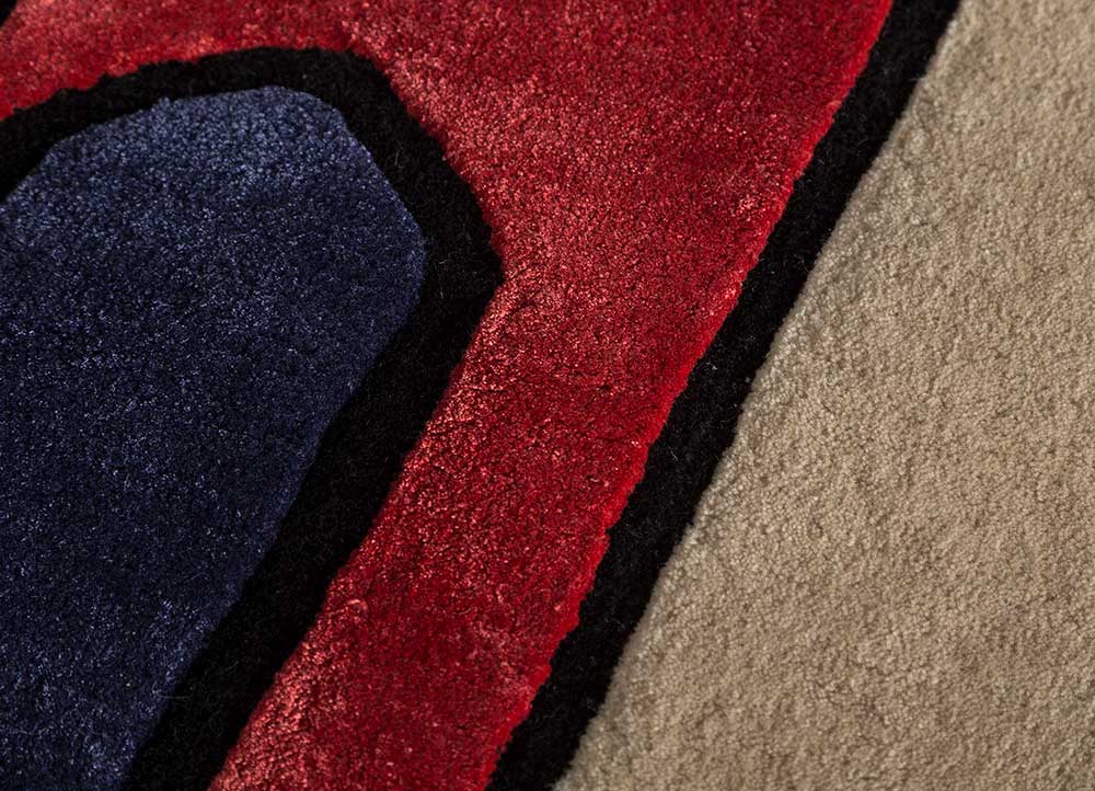 Wollen tapijt speciale vorm  - 240 x 170 cm - beige