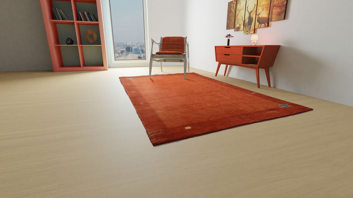 Gabbeh tapijt - Indus - 300 x 250 cm - rood
