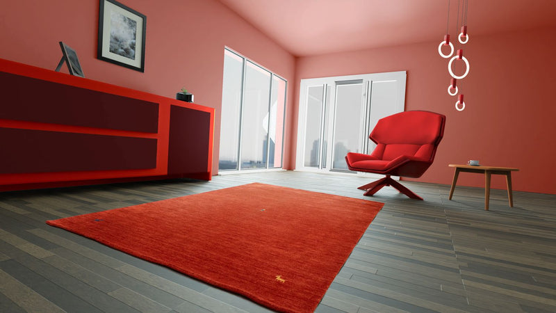 Gabbeh tapijt - Indus - 300 x 250 cm - rood