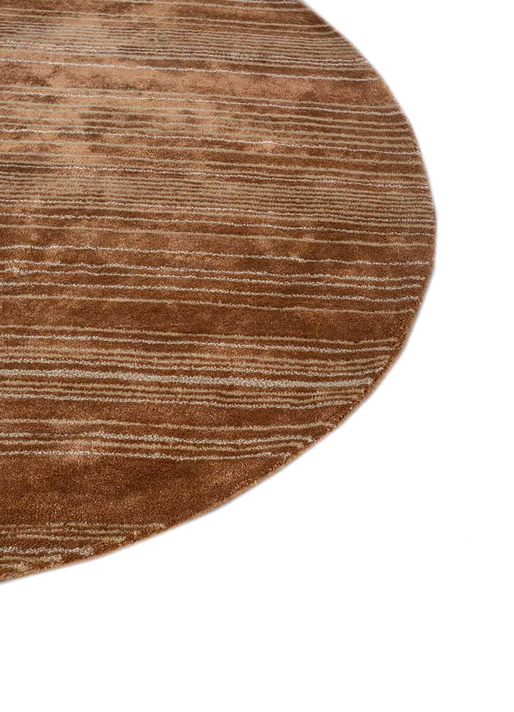 Wollen tapijt rond  - 120 x 120 cm - oranje