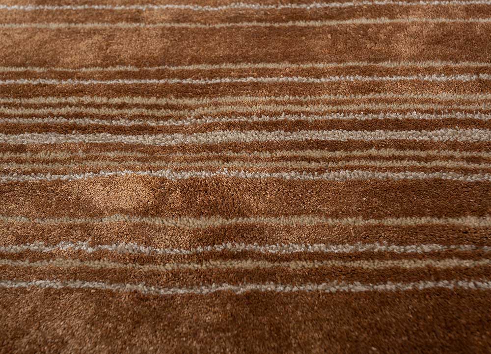 Wollen tapijt rond  - 120 x 120 cm - oranje