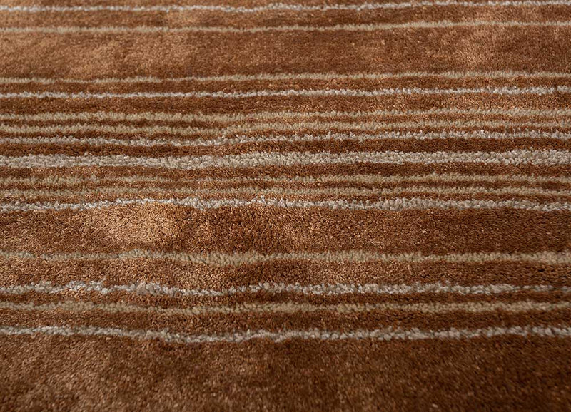 Wollen tapijt rond  - 120 x 120 cm - oranje