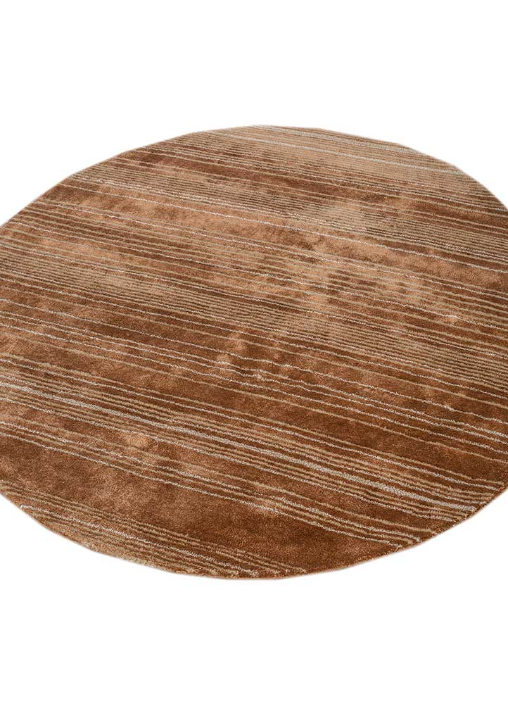 Wollen tapijt rond  - 120 x 120 cm - oranje