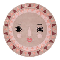 Zonnegezicht Kindertapijt Rond – product image