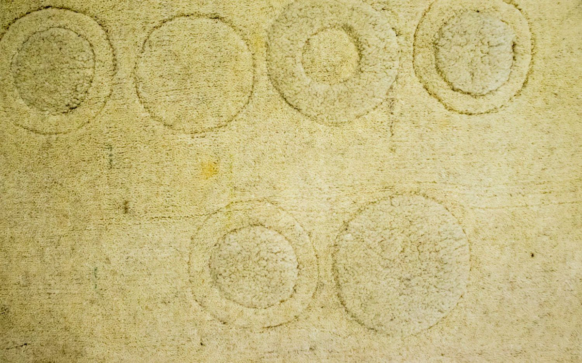 Wollen tapijt - 148 x 80 cm - beige