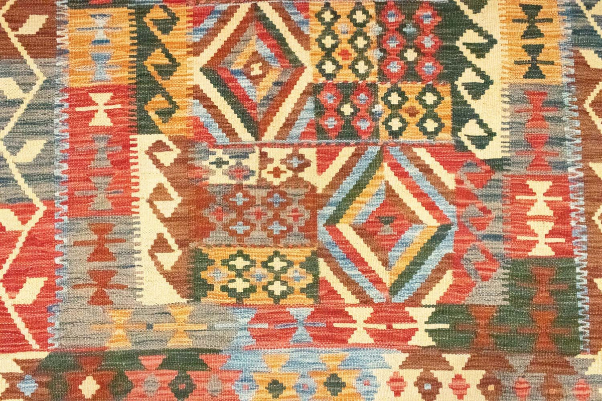 Kelim tapijt - Oosters - 203 x 154 cm - oranje