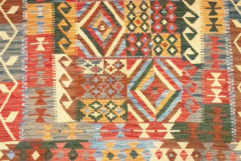 Kelim tapijt - Oosters - 203 x 154 cm - oranje