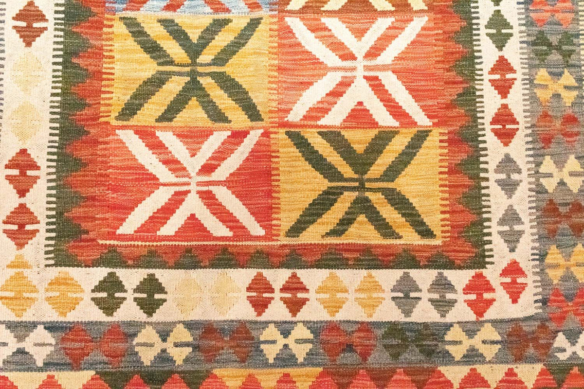Kelim tapijt - Oosters - 205 x 150 cm - oranje