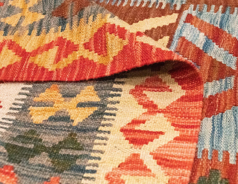 Kelim tapijt - Oosters - 205 x 150 cm - oranje