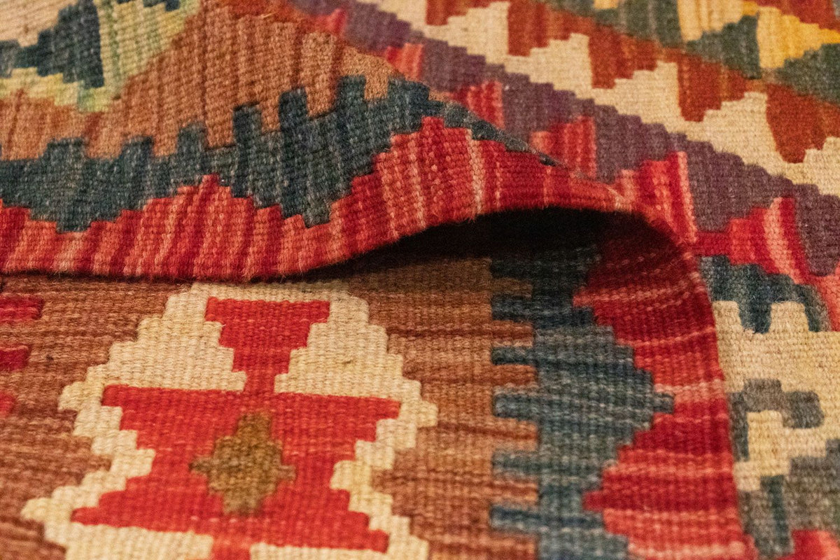 Kelim tapijt - Oosters - 203 x 148 cm - oranje