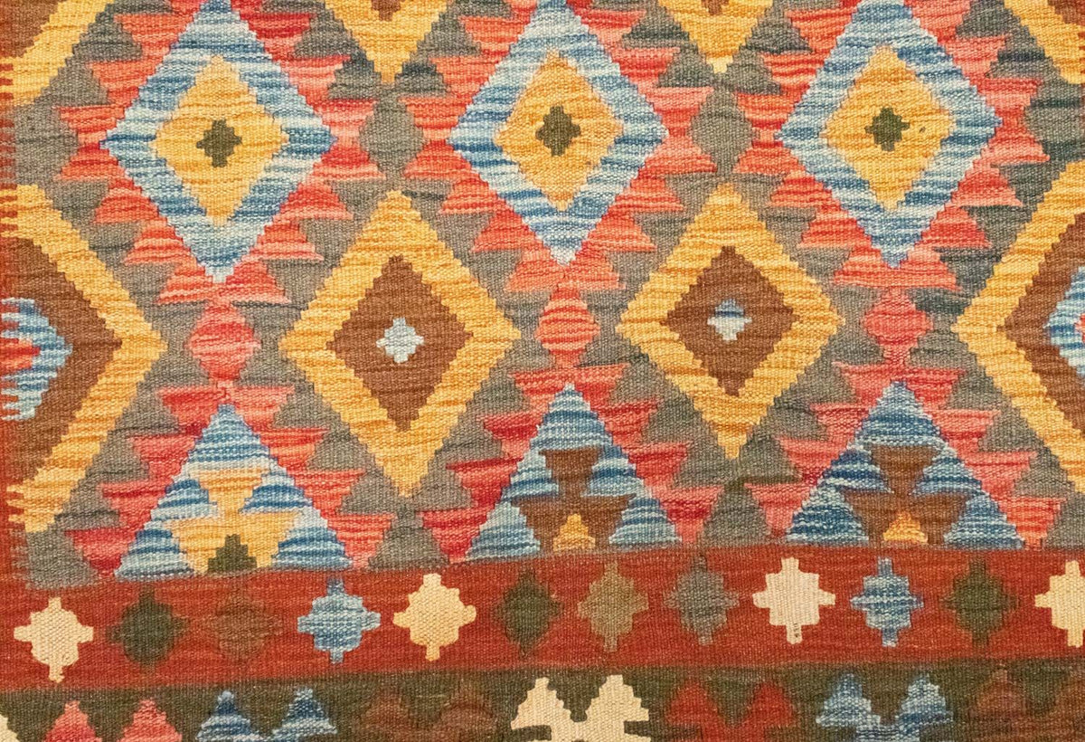 Kelim tapijt - Oosters - 217 x 160 cm - oranje