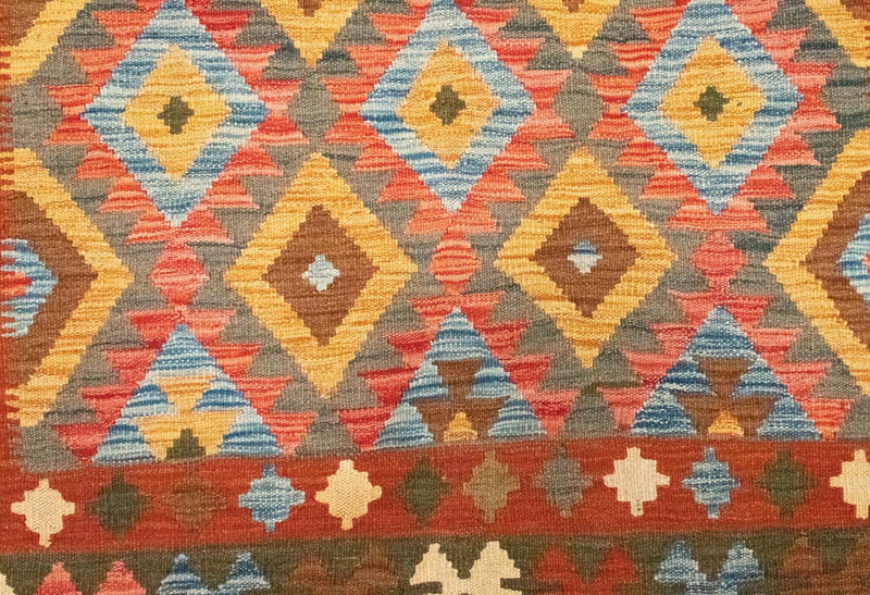 Kelim tapijt - Oosters - 217 x 160 cm - oranje