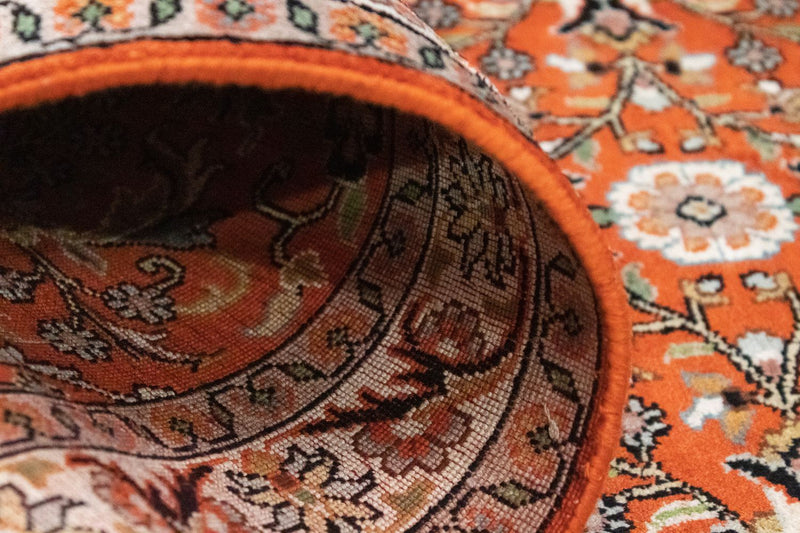 Loper Zijden tapijt - Kashmir Silk - 177 x 61 cm - oranje