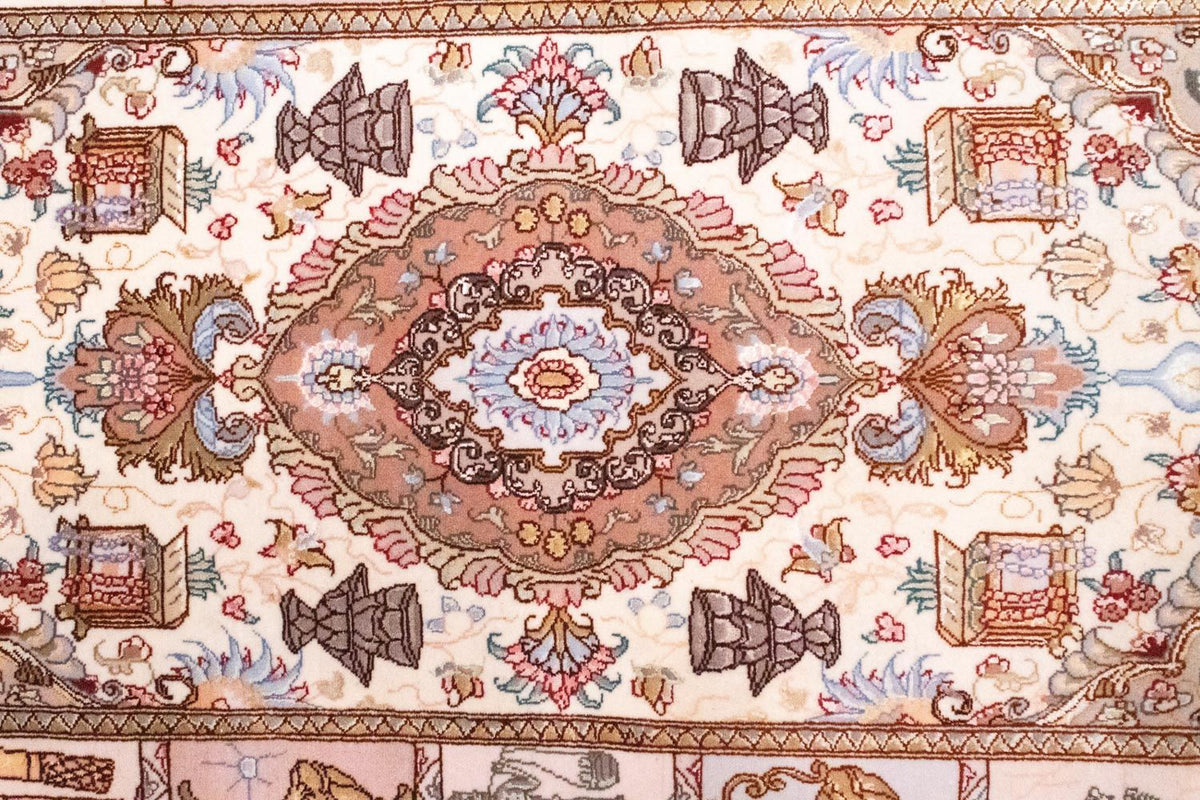 Perzisch tapijt - Tabriz - Royal - 134 x 75 cm - beige