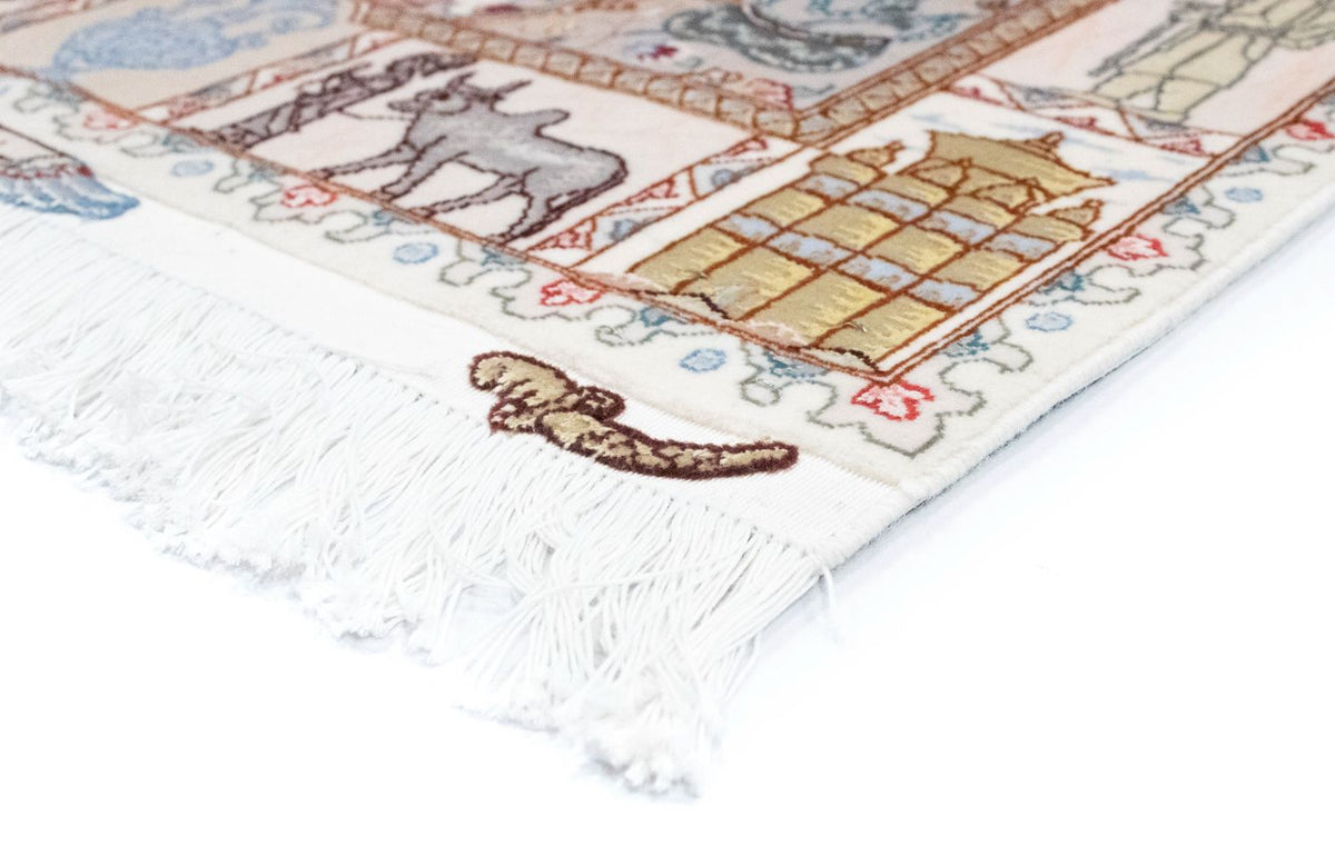 Perzisch tapijt - Tabriz - Royal - 134 x 75 cm - beige