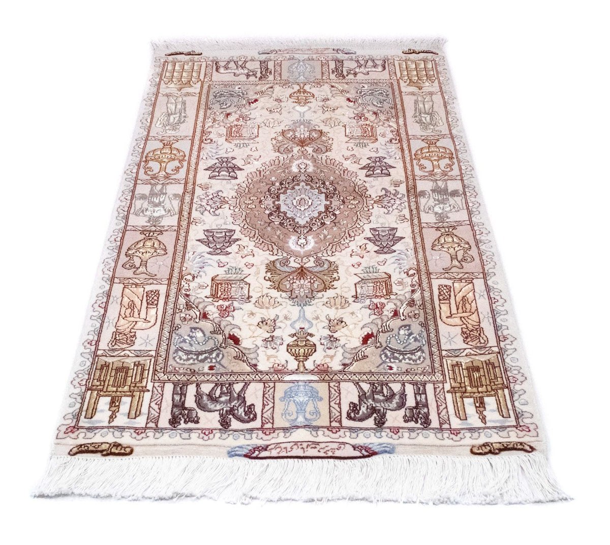 Perzisch tapijt - Tabriz - Royal - 134 x 75 cm - beige