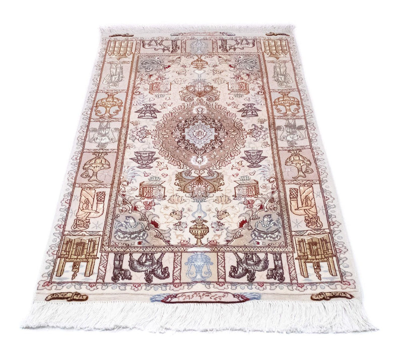 Perzisch tapijt - Tabriz - Royal - 134 x 75 cm - beige