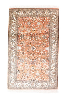 Zijden tapijt - Kashmir Silk - 122 x 76 cm - oranje