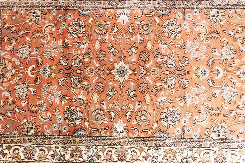 Zijden tapijt - Kashmir Silk - 122 x 76 cm - oranje