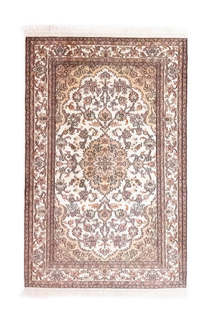 Zijden tapijt - Kashmir Silk - 125 x 80 cm - beige