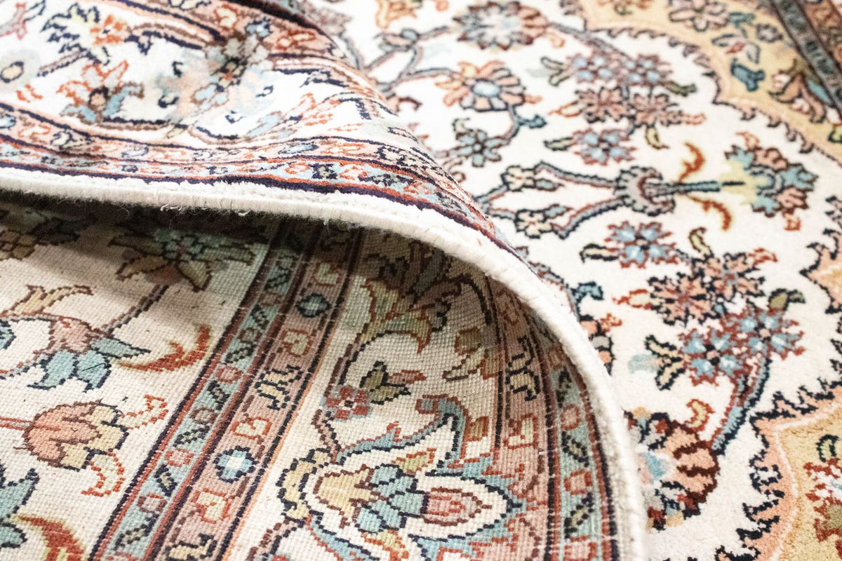 Zijden tapijt - Kashmir Silk - 125 x 80 cm - beige