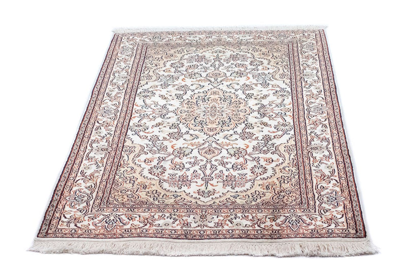 Zijden tapijt - Kashmir Silk - 125 x 80 cm - beige