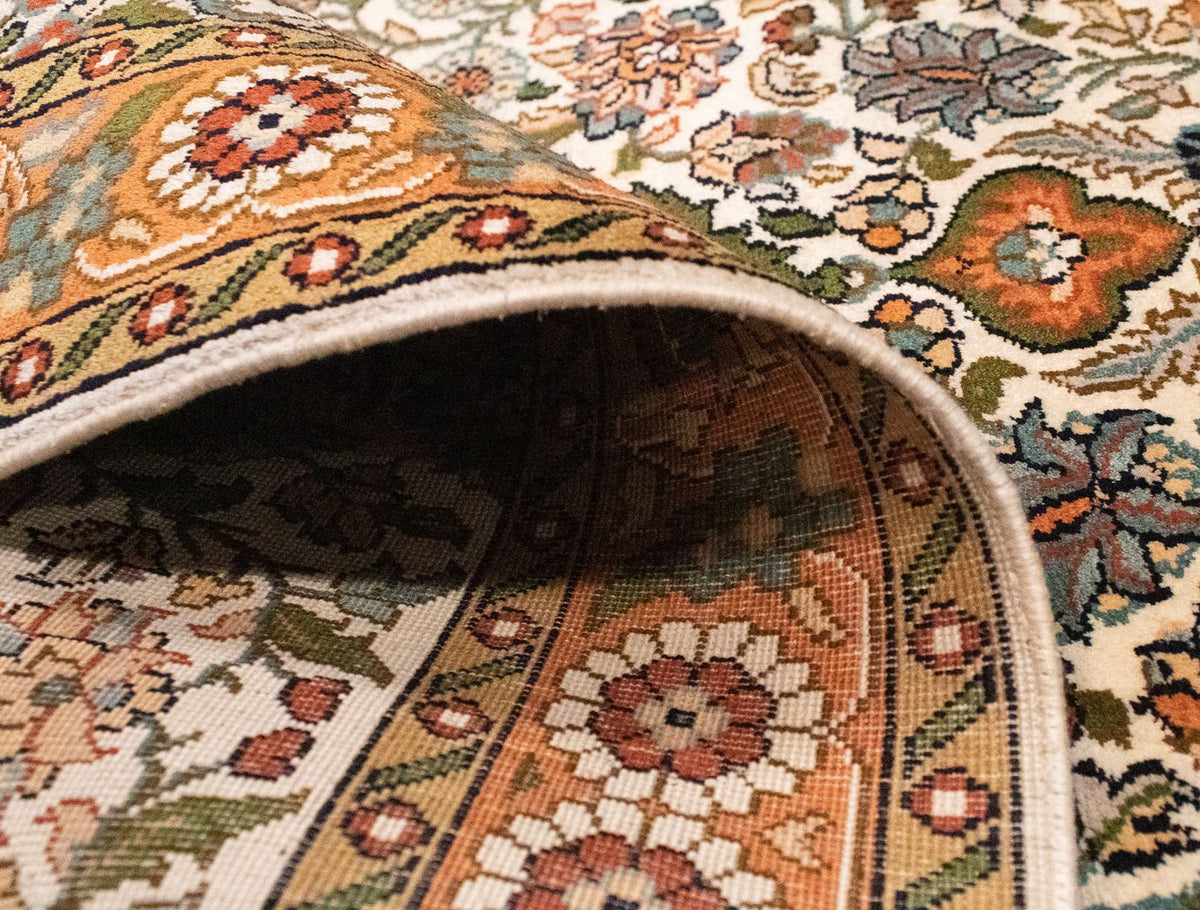 Zijden tapijt - Kashmir Silk - 120 x 80 cm - beige