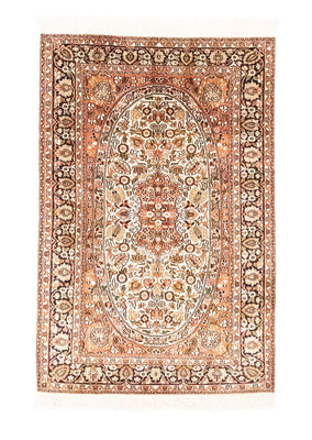 Zijden tapijt - Kashmir Silk - 125 x 83 cm - oranje