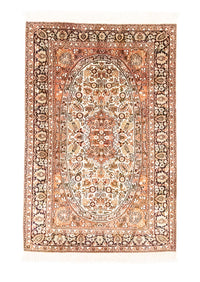 Zijden tapijt - Kashmir Silk - 125 x 83 cm - oranje