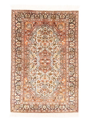 Zijden tapijt - Kashmir Silk - 125 x 83 cm - oranje